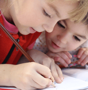 Children working together